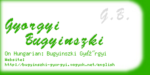 gyorgyi bugyinszki business card